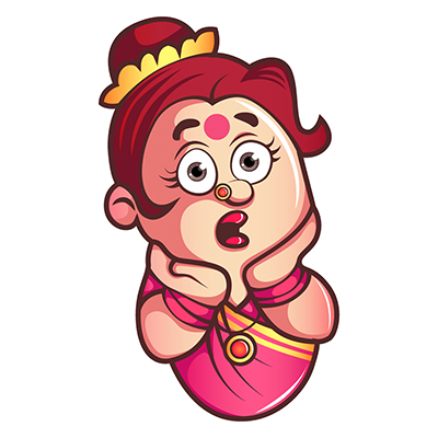 Aunty is shocked and both hands on her face
