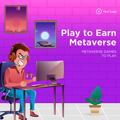 Banner template for play to earn metaverse game