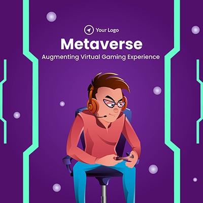 Banner template for the metaverse virtual gaming experience
