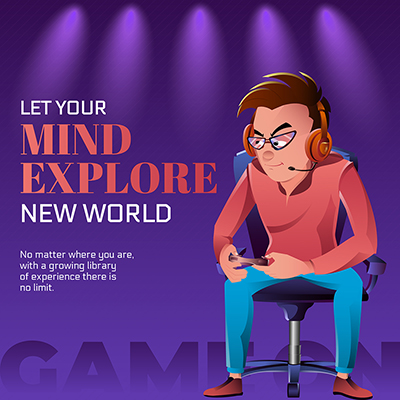 Banner template of let your mind explore new world