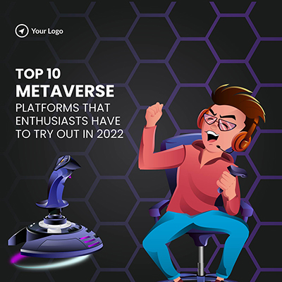 Banner template of top metaverse game platforms