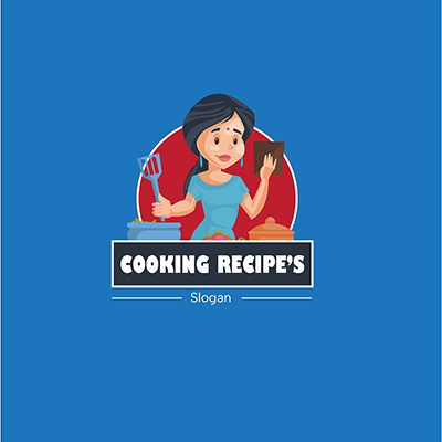 Cooking recipes vector mascot logo template