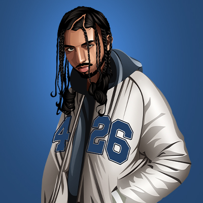 Gravity Indian Rapper Vector Portrait Illustration