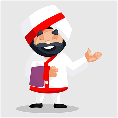 Indian chef is holding cloth in hand and giving hand expression