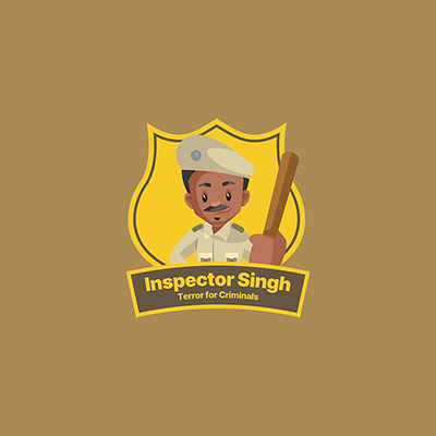 Inspector singh mascot vector logo template