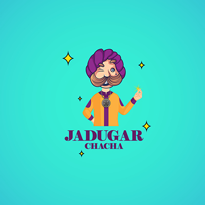 Jadugar chacha vector mascot logo template
