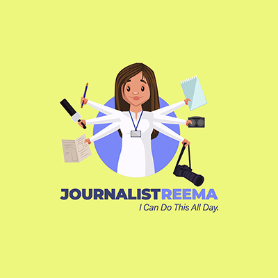 Journalist reema vector mascot logo template