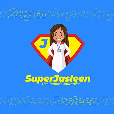 Journalist super jasleen vector mascot logo template