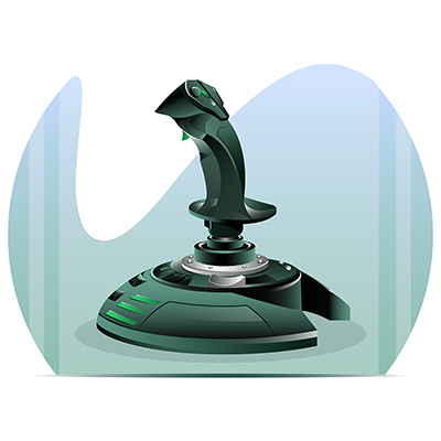 Joystick electronic gadgets vector illustration