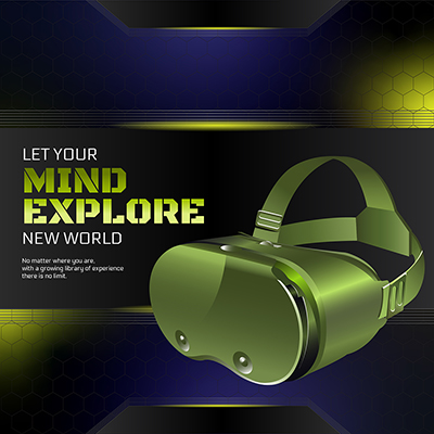 Let your mind explore new world banner template