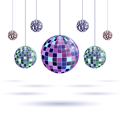 Night club disco stage light vector illustration