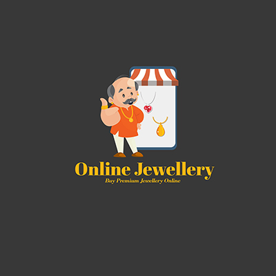 Online jewellery vector mascot logo template