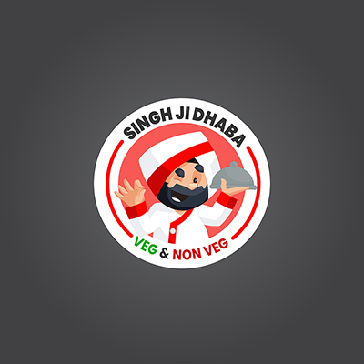 Singh ji dhaba vector mascot logo template