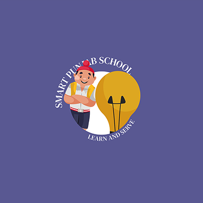 Smart punjab school vector mascot logo template