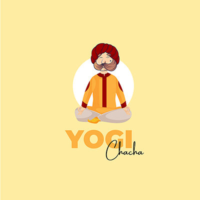 Yogi chacha vector mascot logo template