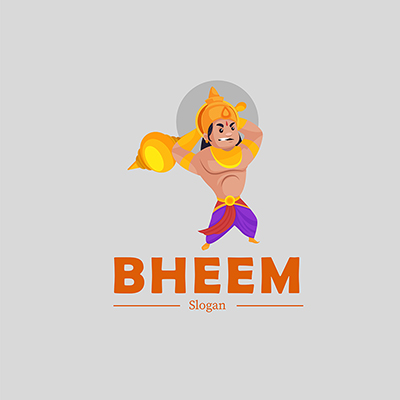 Bheem vector logo design template
