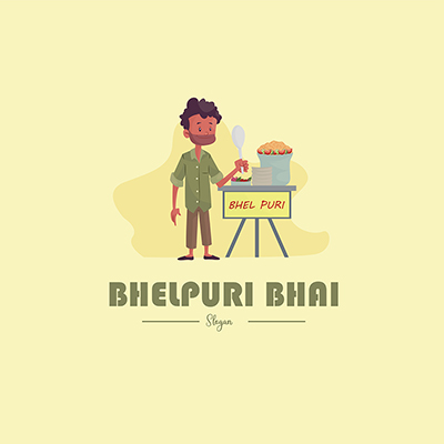 Bhelpuri bhai vector mascot logo template