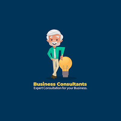 Business consultants vector mascot logo template