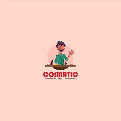 Cosmetic vector mascot logo template