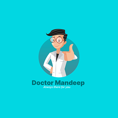 Doctor mandeep vector logo template design