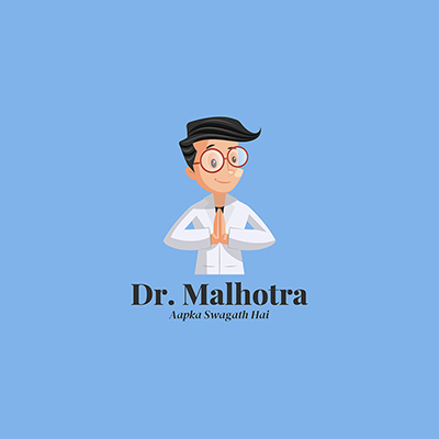 Dr malhotra vector mascot logo template