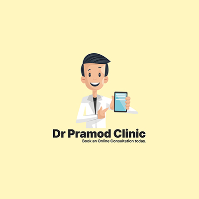 Dr pramod clinic vector mascot logo template