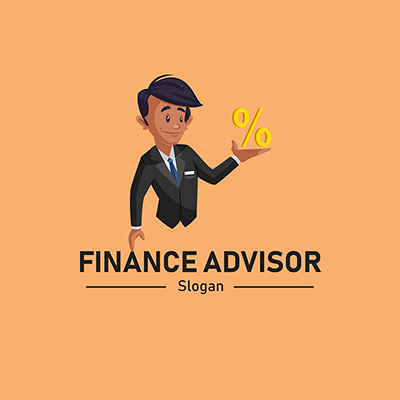 Finance advisor vector mascot logo template
