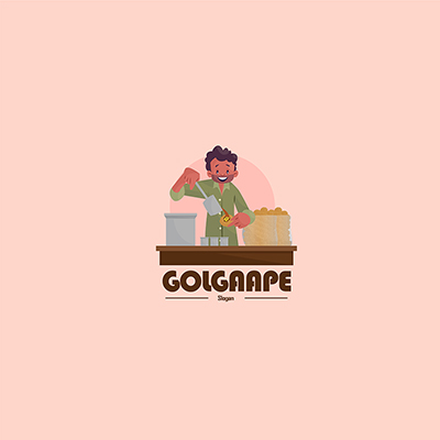 Golgappe vector mascot logo template