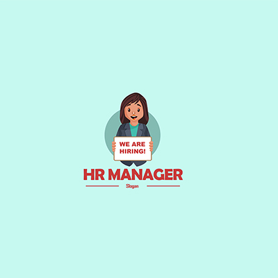 Hr manager vector mascot logo template