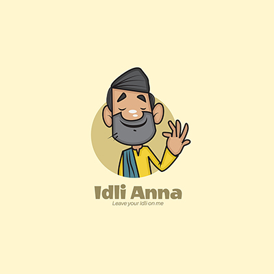 Idli anna vector mascot logo template