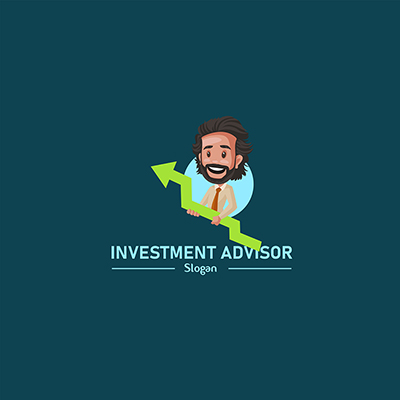 Investment advisor vector mascot logo template