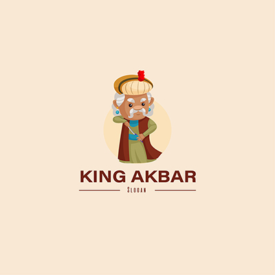 King akbar vector mascot logo template