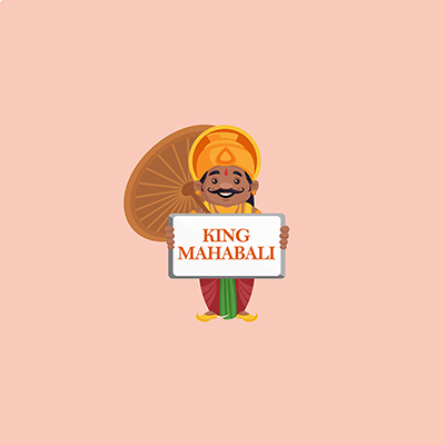 King mahabali vector logo template design
