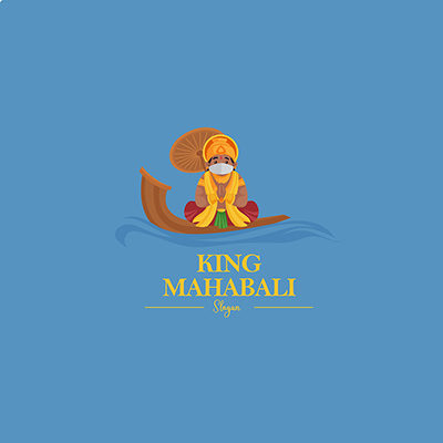 King mahabali vector mascot logo template