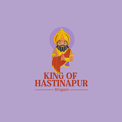 King of hastinapur vector mascot logo template