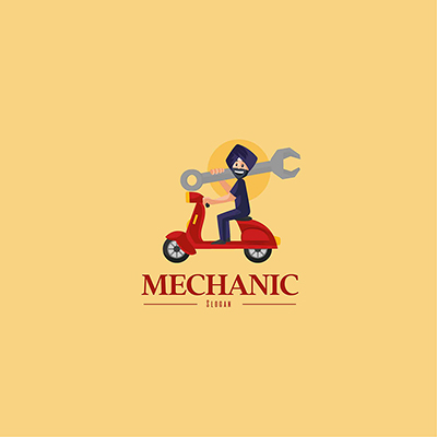 Mechanic vector logo template design