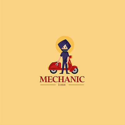 Mechanic vector mascot logo template
