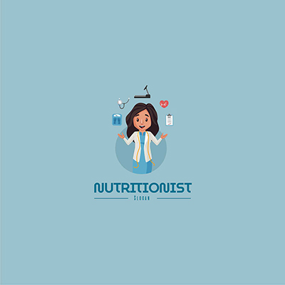 Nutritionist vector logo template design