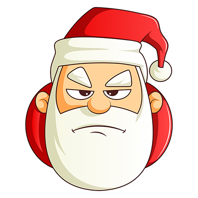 Santa claus is angry