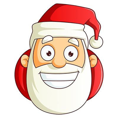 Santa claus is with happy face