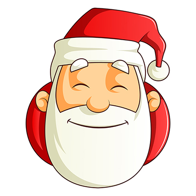 Santa claus is smiling and relaxed