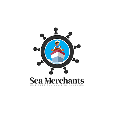 Sea merchants vector mascot logo template