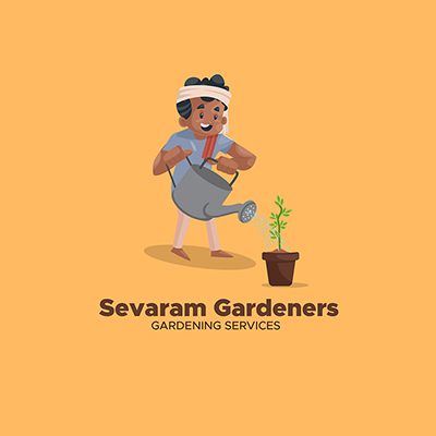 Sevaram gardening services vector logo template
