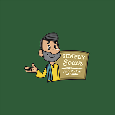 Simply south vector mascot logo template