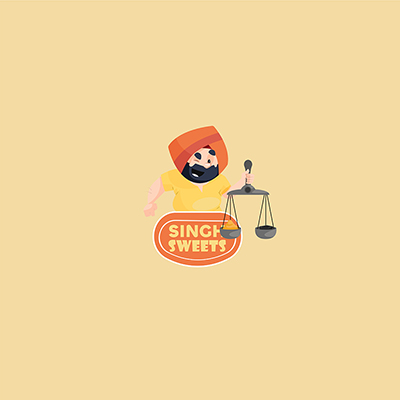 Singh sweets vector logo template design