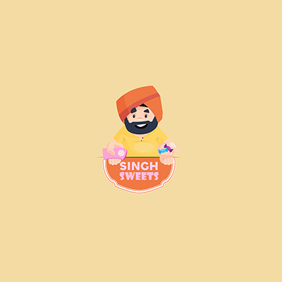 Singh sweets vector mascot logo template