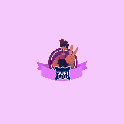 Sufi saloon vector logo template design