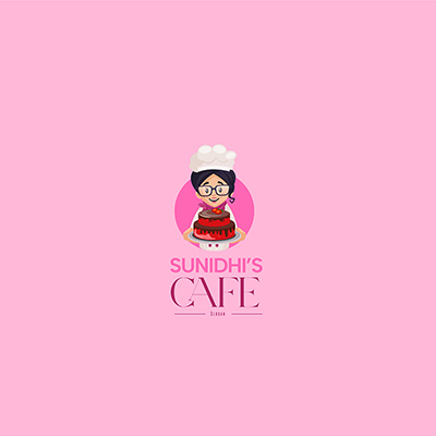 Sunidhi cafe vector logo template design