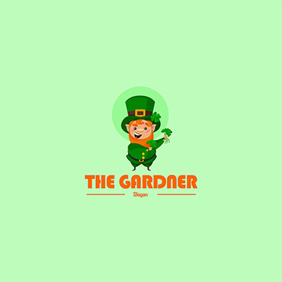 The gardner vector logo mascot template