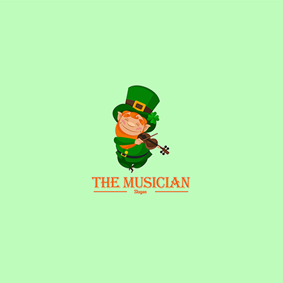 The musician vector mascot logo template